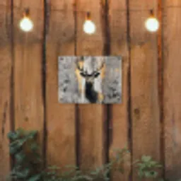 Abstract - Hert - Gewei - Goud tuinposter los doek klein -sfeer1