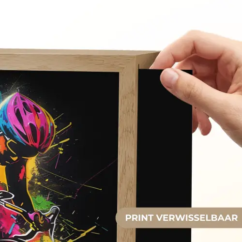 Graffiti - Sport - Wielrennen - Fiets Light Box met batterij (Wandlamp) middel -USP_websiteprintNL