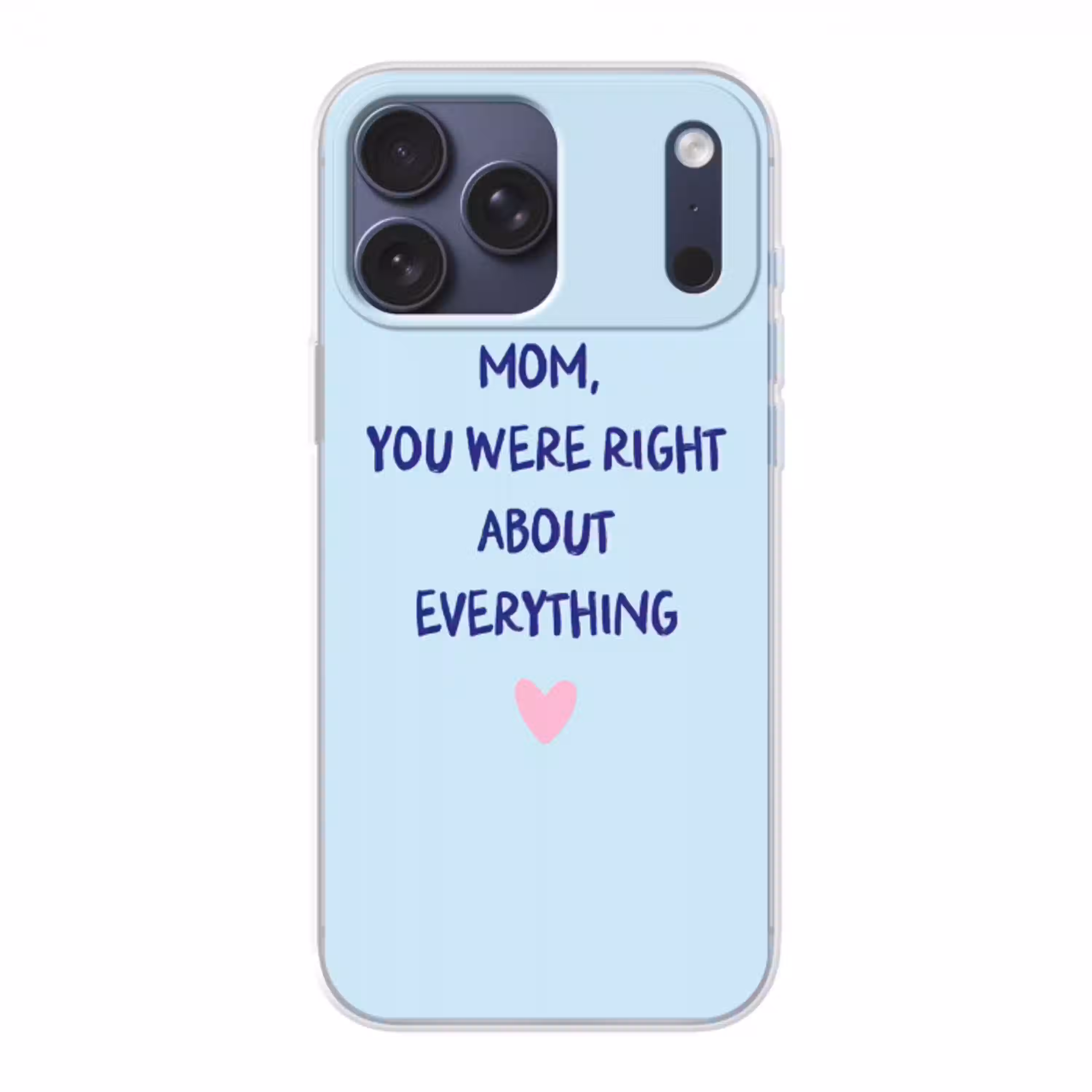 Moeder - Quote - Blauw Telefoonhoesje iPhone 17 Pro Max klein -3d