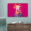 Geit - Hoorns - Kimono - Kleurrijk canvas 2cm klein -sfeer4