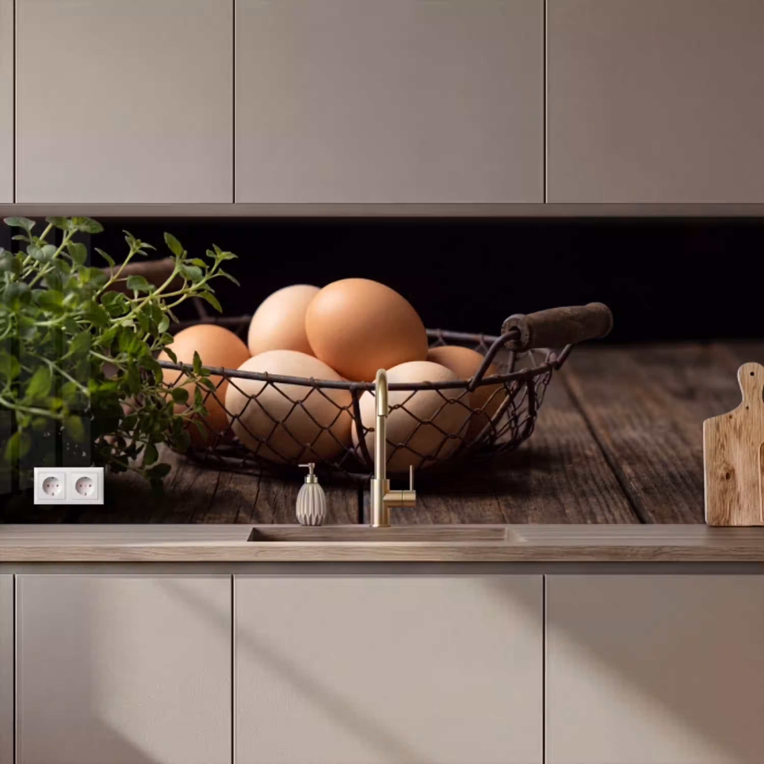 Eieren - Mand - Eten keuken achterwand 2 middel zz_3dshopping
