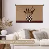 Minimalistisch - Vaas - Bloemen - Bruin Wandkleed katoen middel -sfeer1