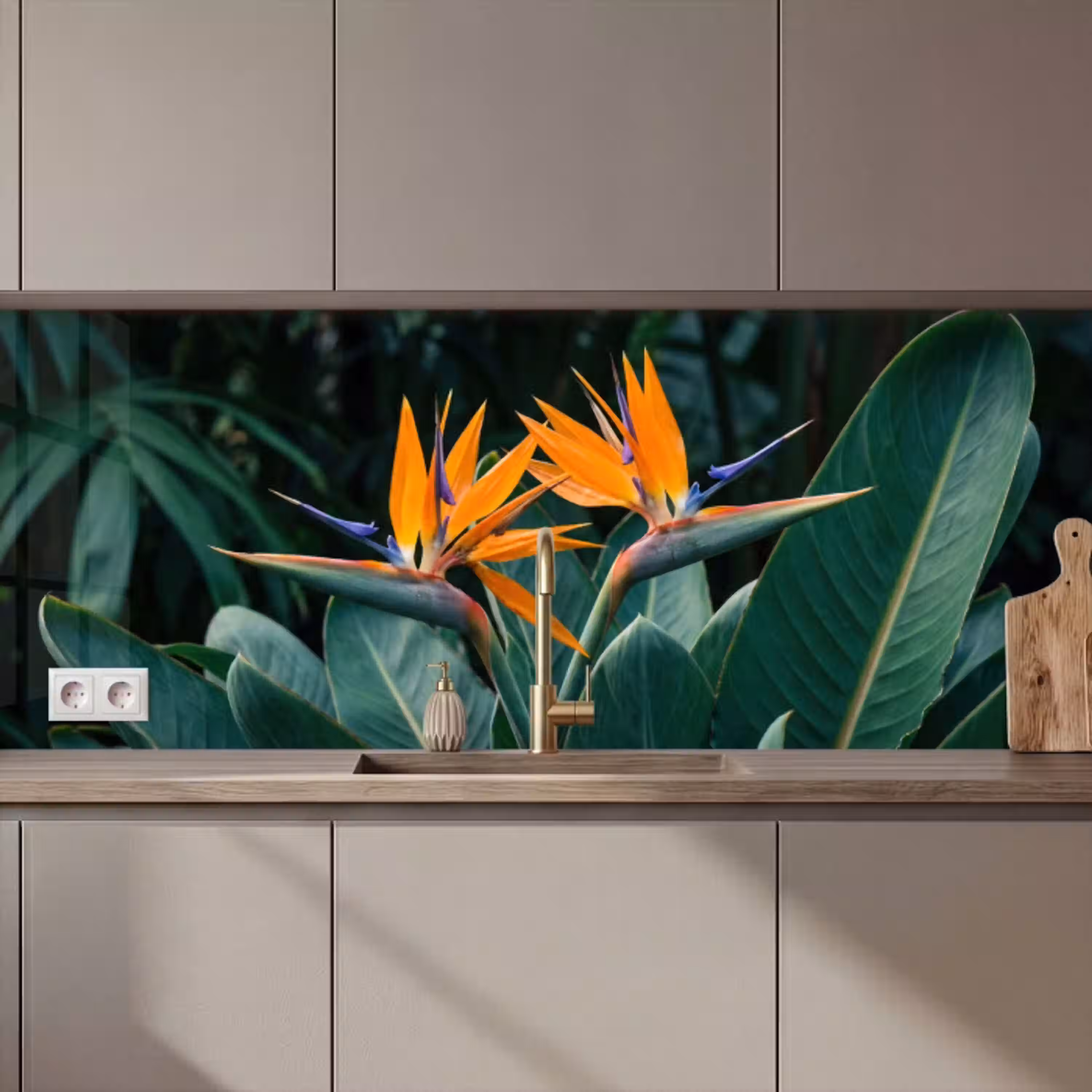 Paradijsvogel - Bloem - Exotisch keuken achterwand 2 middel zz_3dshopping