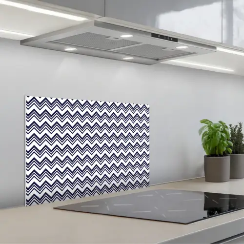 Oceaan - Golven - Blauw - Wit keuken achterwand spatscherm klein 900 -3d_schuin