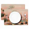 Roze landschap - Palmen - Water Placemat vinyl groot -zzsfeer2_Kitchenyeah-website