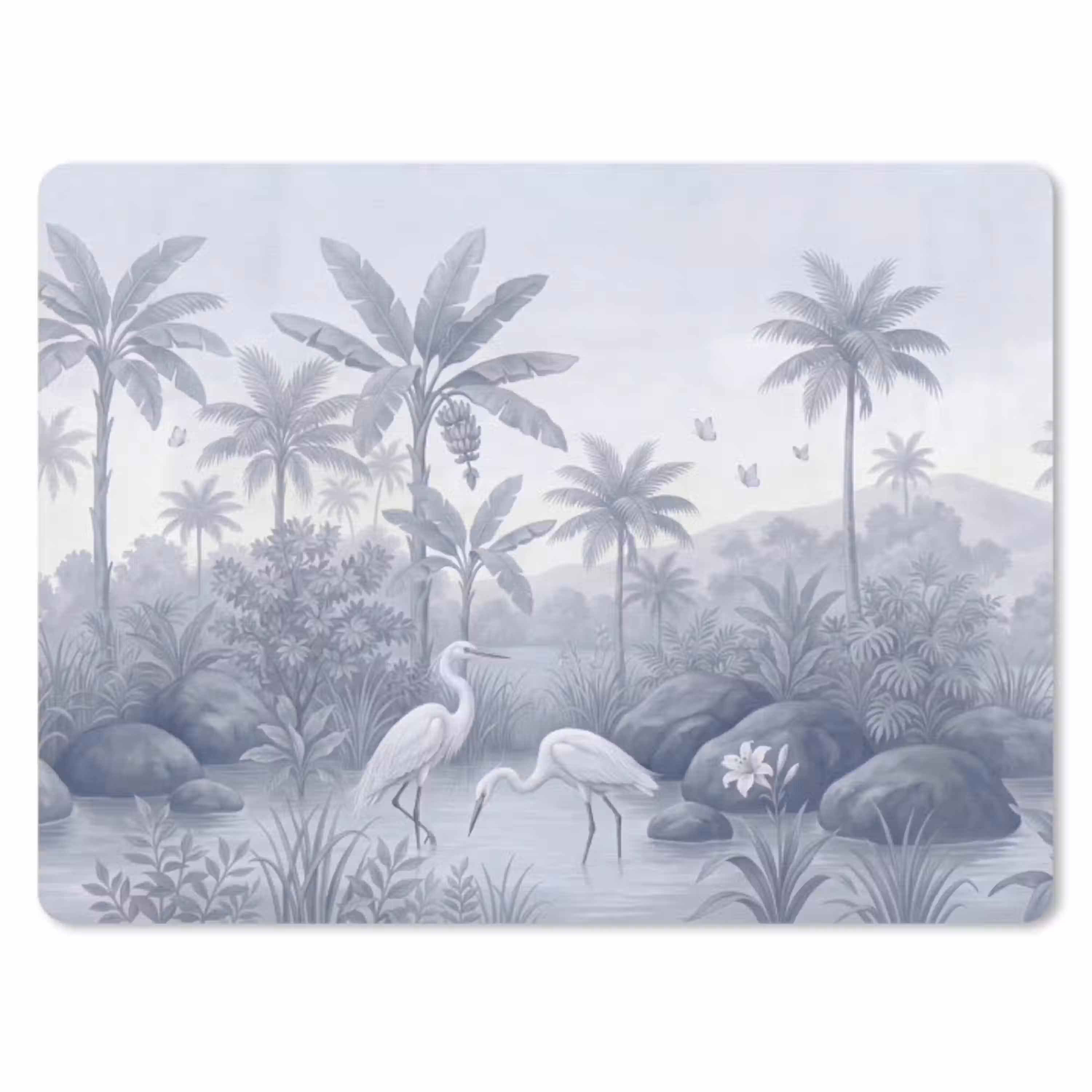 Vogel - Water - Tropisch - Natuur - Blauw muismat rubber klein -3d