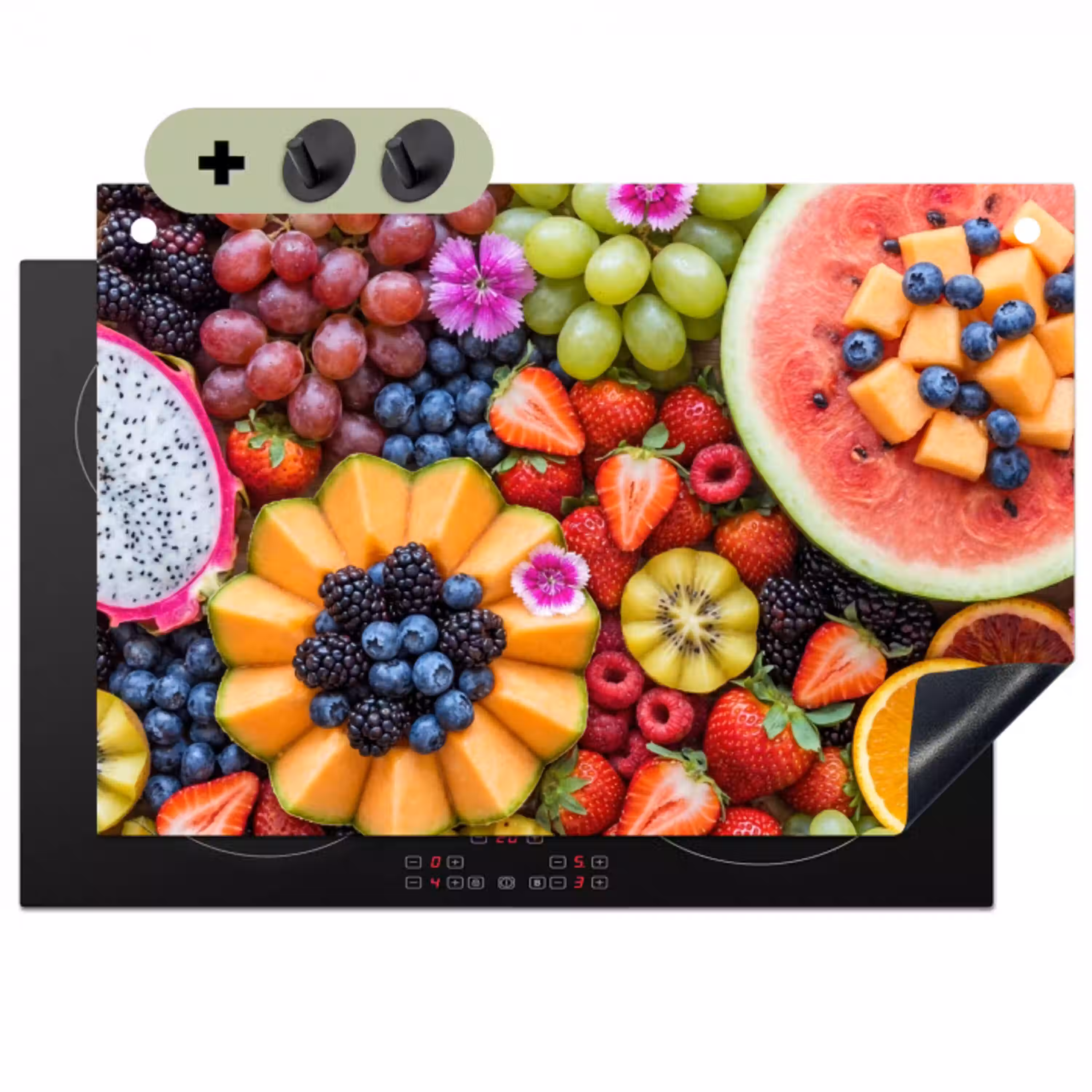 Fruit - Vers - Variatie - Eten - Kleurrijk Inductie beschemer met haakjes klein -3d