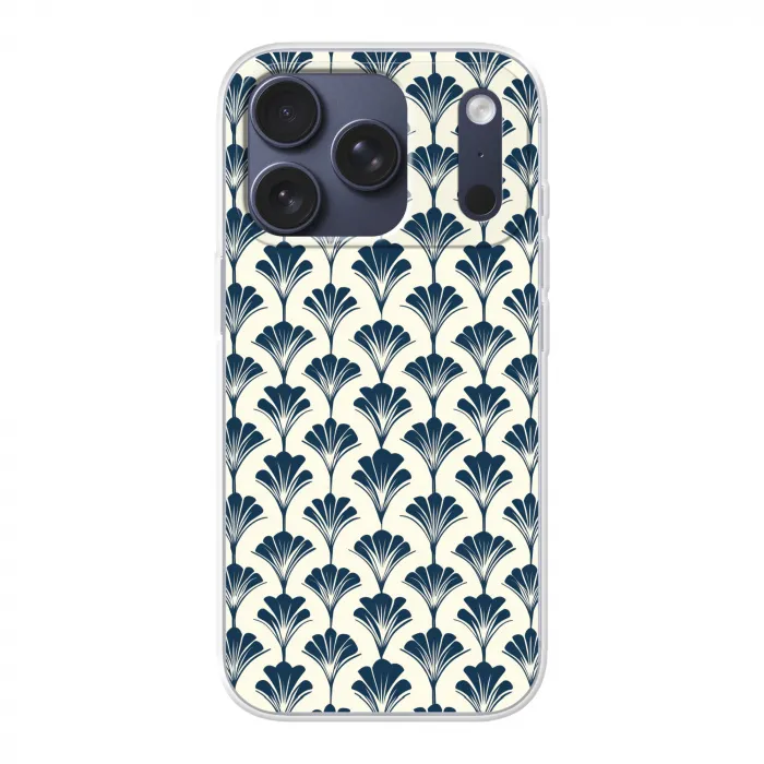 Klassiek - Motief - Blauw Telefoonhoesje iPhone 17 Pro klein 878 -3d