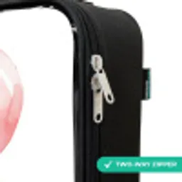 Zebra met roze ballon Kinderkoffer - Zwart klein -rits_UK