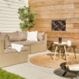Bruin - Goud - Marmer tuinposter los doek klein 239 -sfeer4