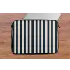 Verticale strepen - Blauw - Crème laptophoes neopreen klein 279 -tafel