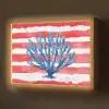 Koraal - Verfstructuur - Rood - Blauw Light Box met batterij (Wandlamp) middel -z3d_website