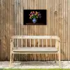 Tulpen - Kleuren - Hout - Vaas Tuinposter op houten frame 2 cm dik klein -sfeer4