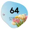 Gekleurde tulpen lucht - Modern Naambord Organisch middel -3d