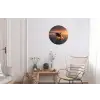 Orka - Zee - Zonsondergang Wandcirkel aluminium klein -woonkamer