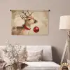 Kerst - Hert - Gewei - Kerstbal - Rendier Wandkleed katoen middel -sfeer4