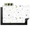 Terrazzo - Patroon - Wit - Neutraal Inductie beschemer met haakjes klein 777 -3d