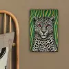Panter - Zebrapatroon - Groen canvas 2cm klein -sfeer3