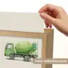 Betonwagen - Illustratie - Groen - Minimalistisch Light Box met kabel (Kinderlampje) klein -USP_websiteprintNL
