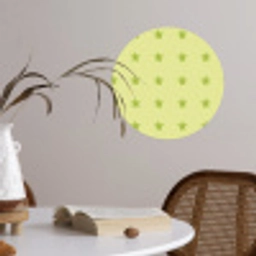 Sterren - Patroon - Groen Wandcirkel behangsticker klein 186 -sfeer3