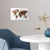 Wereldkaart - Koffie - Marmer poster papier klein -sfeer3