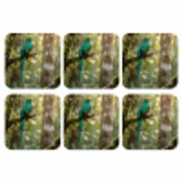 Quetzal - Jungle - Natuur - Groen onderzetter kurk middel -3d