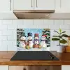 Vrolijk -  Sneeuw - Kleurrijk keuken achterwand spatscherm klein -sfeer2
