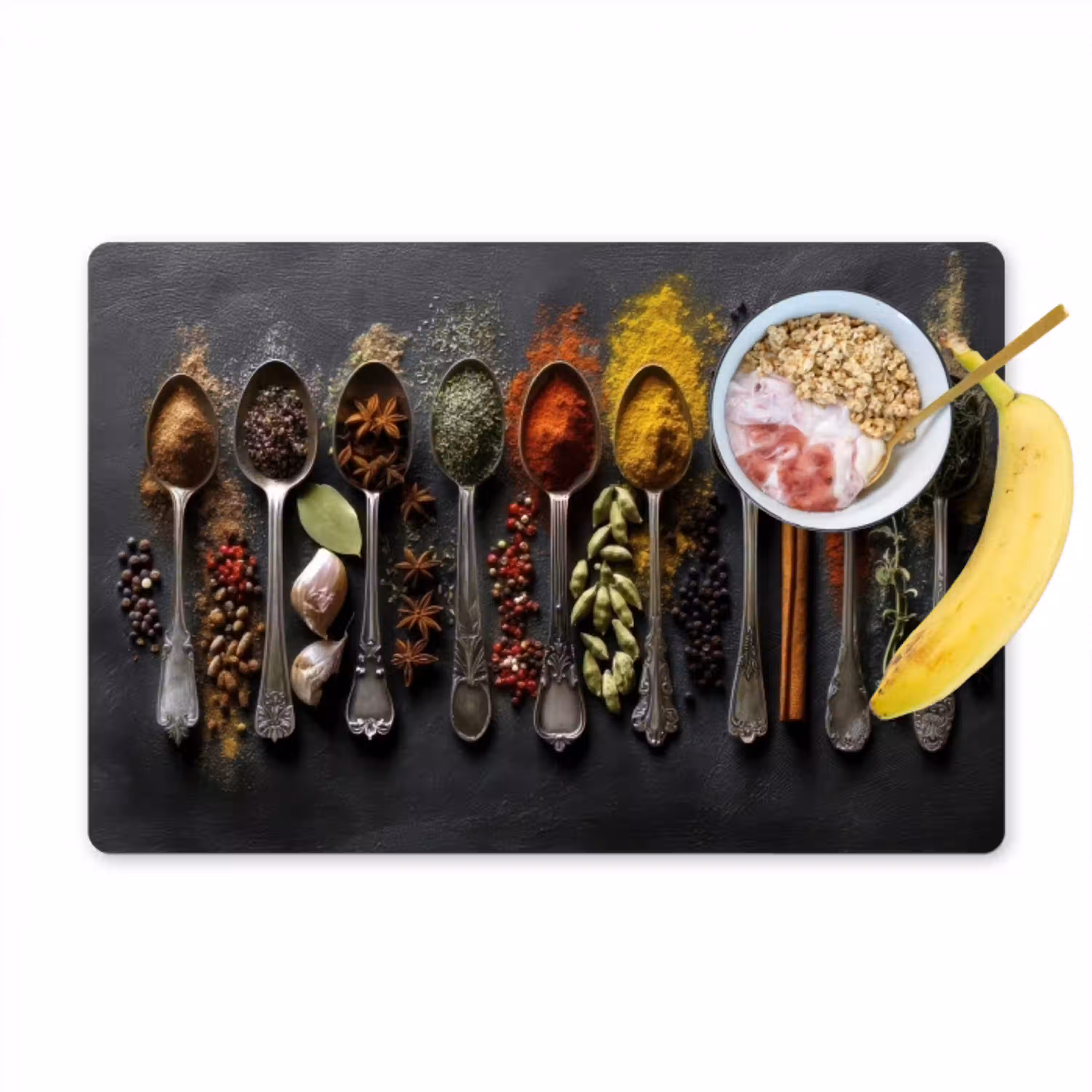 Lepels - Specerijen - Kaneel - Chili Placemat vinyl groot -zzzproduct_Kitchenyeah-website