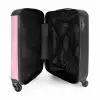 Lederen look licht roze NBS - Handbagage koffer - Kinderen Unisex middel -binnenkant