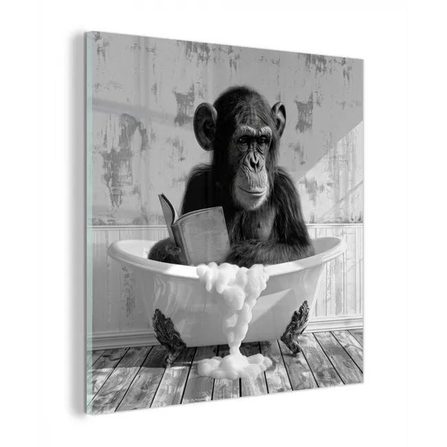 Vintage - Aap - Badkuip - Schuim - Dier plexiglas 5mm klein -z3d