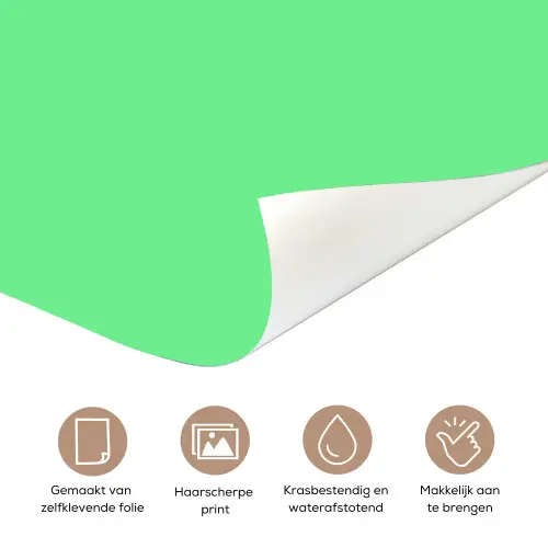 c'est la fucking vie - Groen - Penseelstijl deurposter klein -closeup_NL