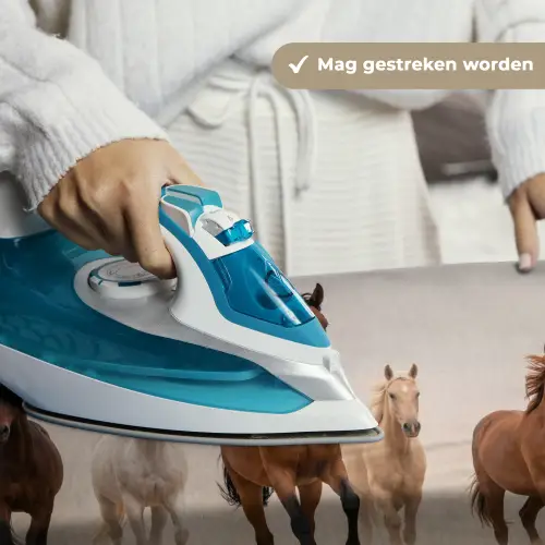Kudde paarden - Stofwolk - Bruin - Zwart Wandkleed katoen klein -sfeer9