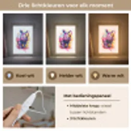 Neushoorn - Kleurrijk - Verf - Dieren Light Box met kabel klein -USP_lichtkleurNL