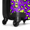 Panterprint in limoengroen op paarse achtergrond NBS - Handbagage koffer - Kinderen Unisex middel -wiel