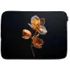 Bloem - Orchidee - Oranje laptophoes neopreen klein -zkaufland3dotto