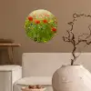 Lente - Bloemen - Rood - Klaproos - Gras - Groen Wandcirkel behangsticker klein -sfeer1