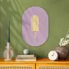 Beige - Ijsje - Spikkels Wandcirkel Ovaal Forex klein -sfeer2