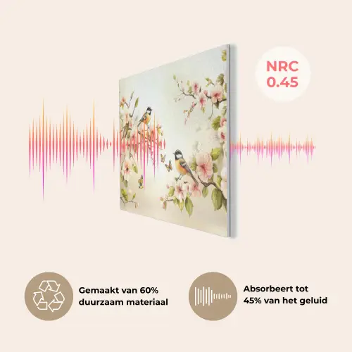 Takken - Bloemen - Vogeltjes - Roze PET vilt klein -USP_NL