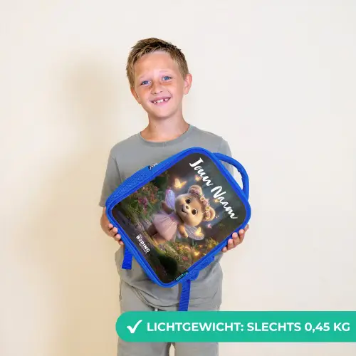 Beer - Vlinders - Bos - Fairy Kinderrugzak - Blauw middel -sfeer1_NL