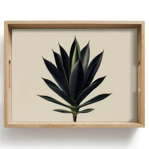 Agaveplant - Symmetrisch - Groen Dienblad Rechthoek middel -z3d_shopping