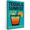 Illustratie - Tequila - Glas - Blauw canvas 2cm klein -z3d