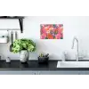 Roze - Bloemen - Wit - Oranje Muursticker klein -keuken