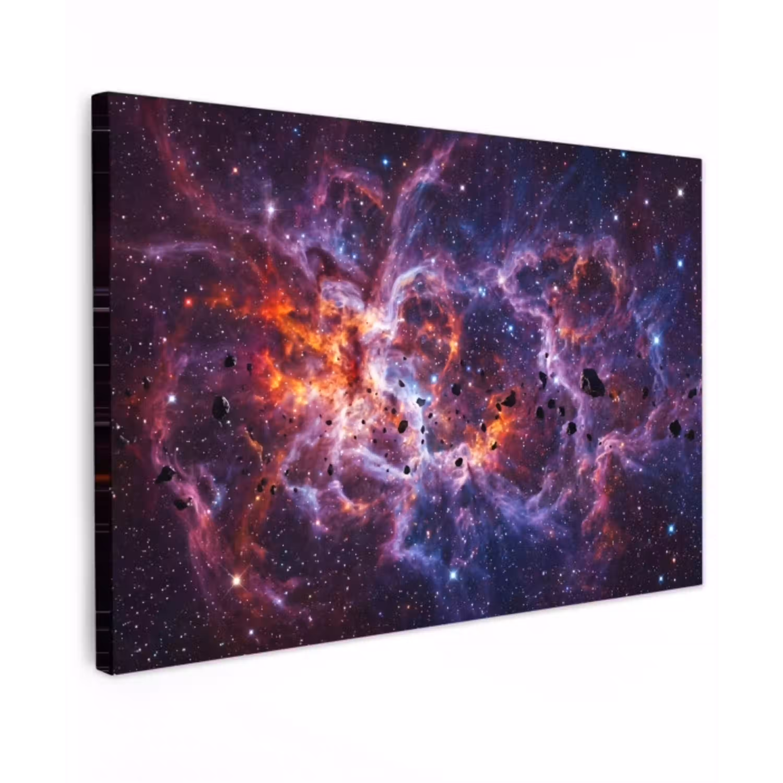 Space - Stars - Abstract - Colorful Tuinposter op houten frame 2 cm dik klein -3d