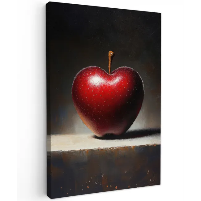 Apple - Hart - Rood Tuinposter op houten frame 2 cm dik klein -3d