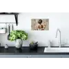Vrouw - Verf - Abstract - Beige - Modern Muursticker klein -keuken