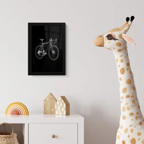 Lijnen - Illustratie - Wit fotolijst zwart zonder passe partout klein -usfeer4_kinderkamer