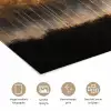 Gouden Bomen in Mistig Landschap poster papier klein -closeup_NL