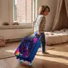 Neon actievolle voetbalspeler Kinderkoffer - Blauw klein -sfeer1