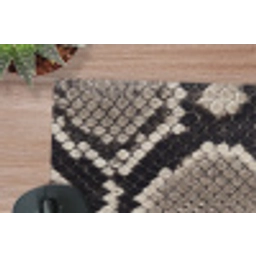 Slangenleer - Patroon - Beige muismat rubber klein -closeup