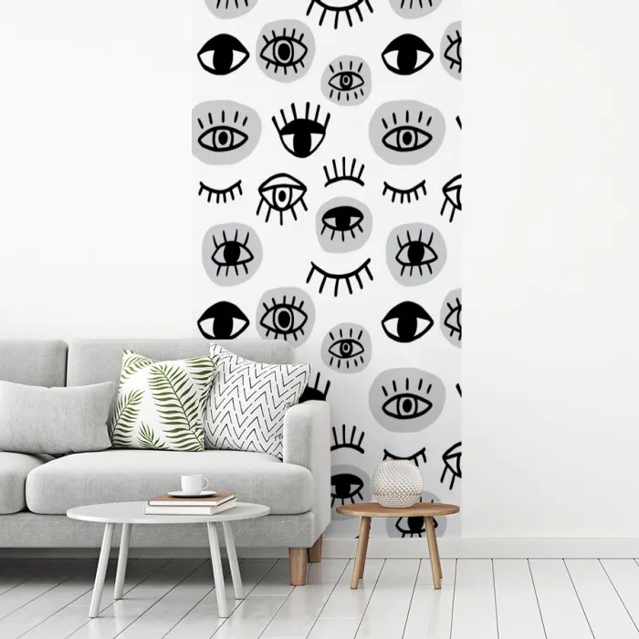 Ogen -  Gestileerd - Expressief fotobehang vinyl groot 64 -woonkamer